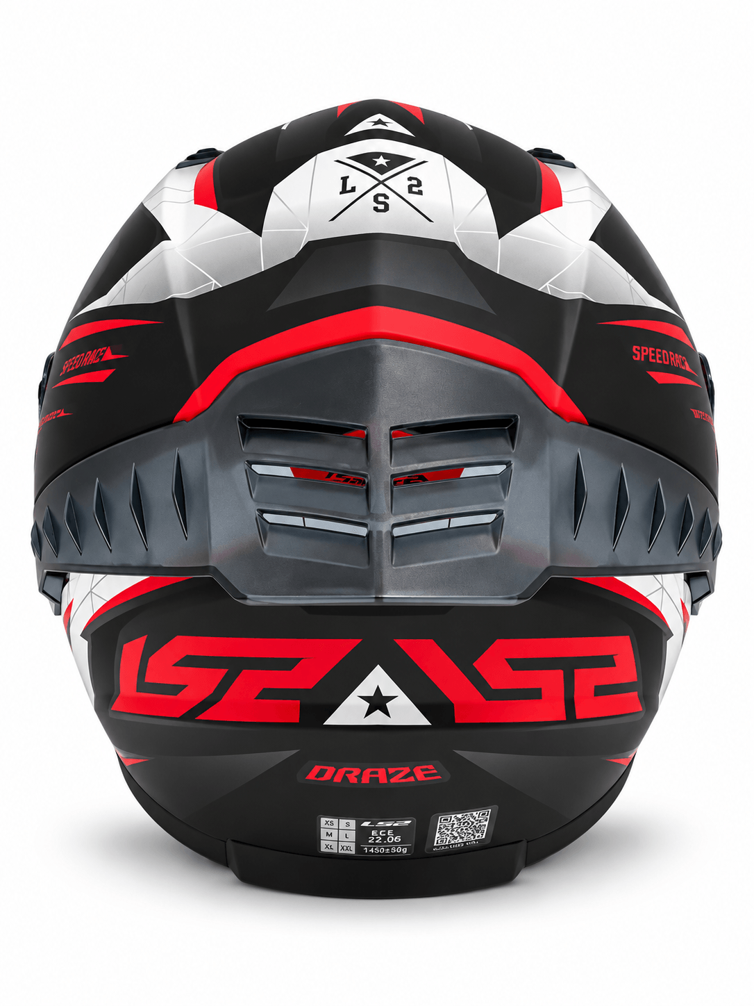 Casco LS2 816 Cosmos Draze Negro / Rojo / Mate
