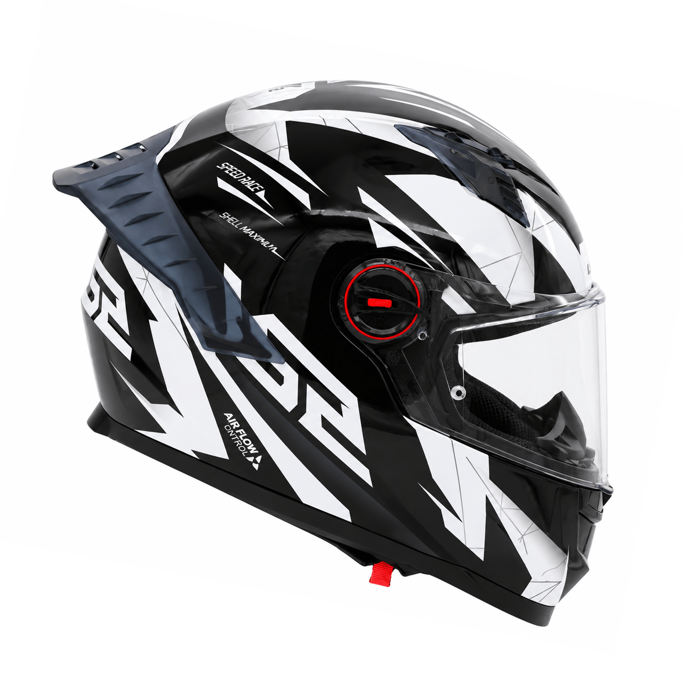 Casco LS2 816 Cosmos Draze Negro / Blanco / Brillo