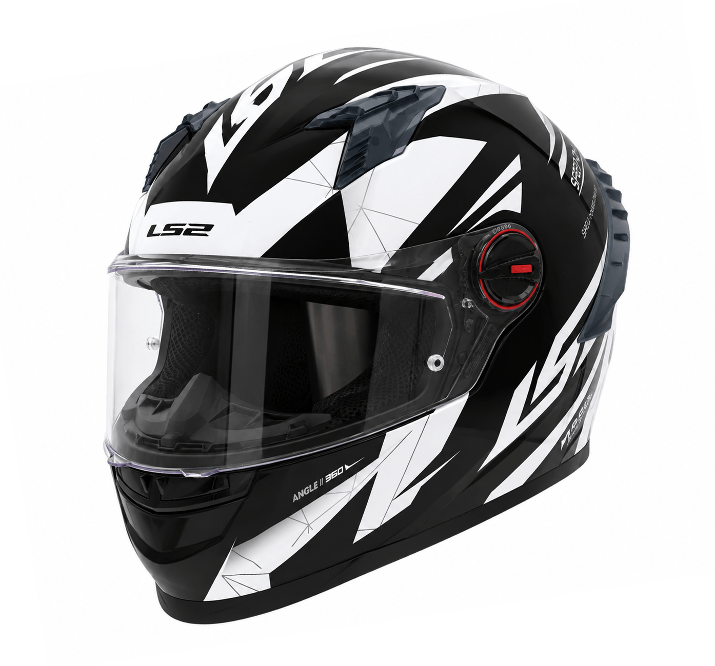 Casco LS2 816 Cosmos Draze Negro / Blanco / Brillo