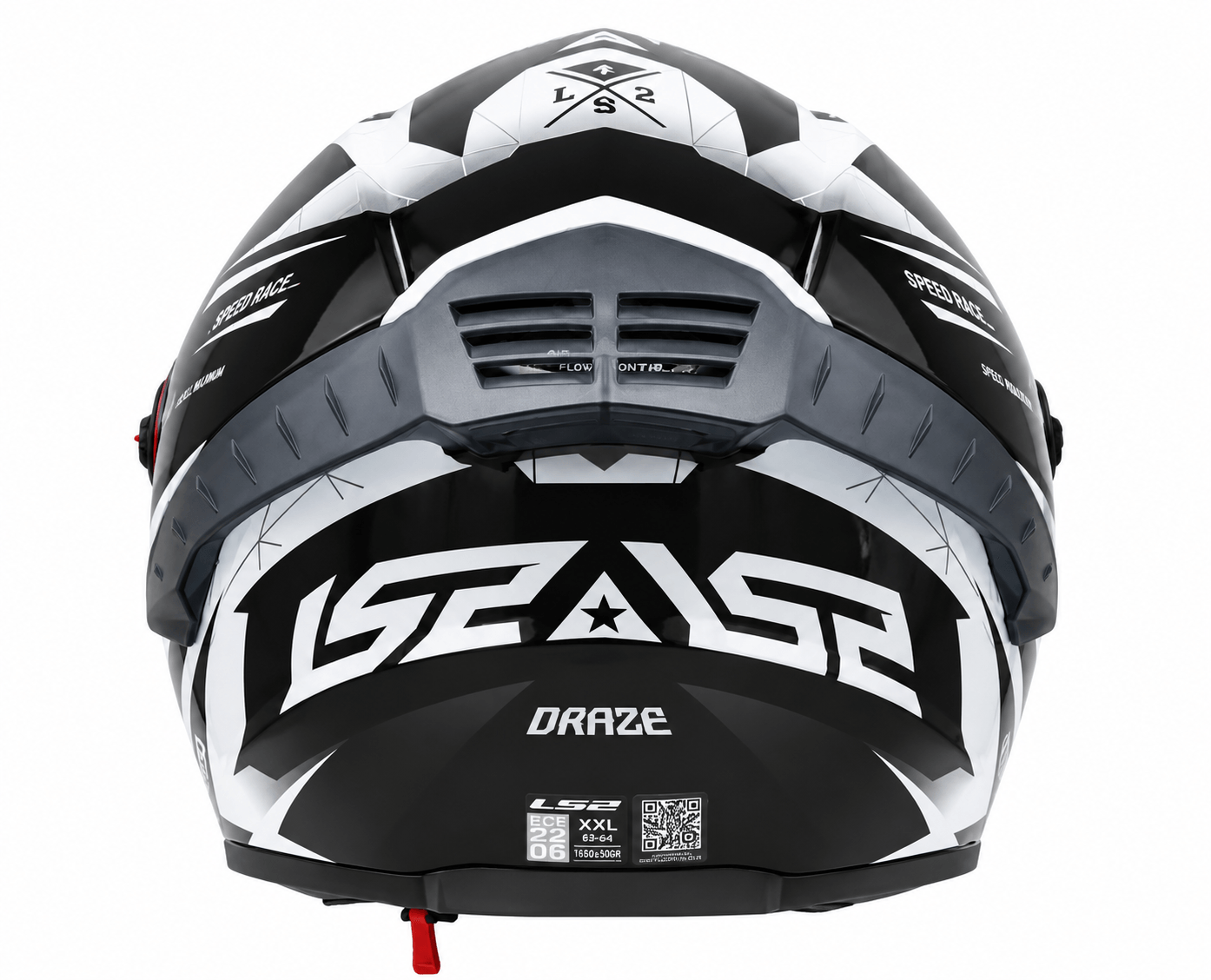 Casco LS2 816 Cosmos Draze Negro / Blanco / Brillo