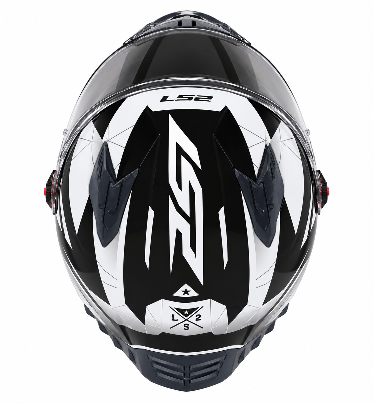 Casco LS2 816 Cosmos Draze Negro / Blanco / Brillo