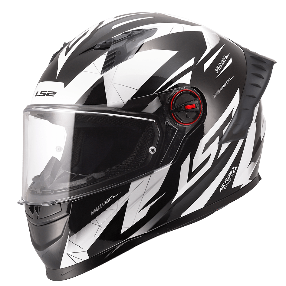 Casco LS2 816 Cosmos Draze Negro / Blanco / Brillo