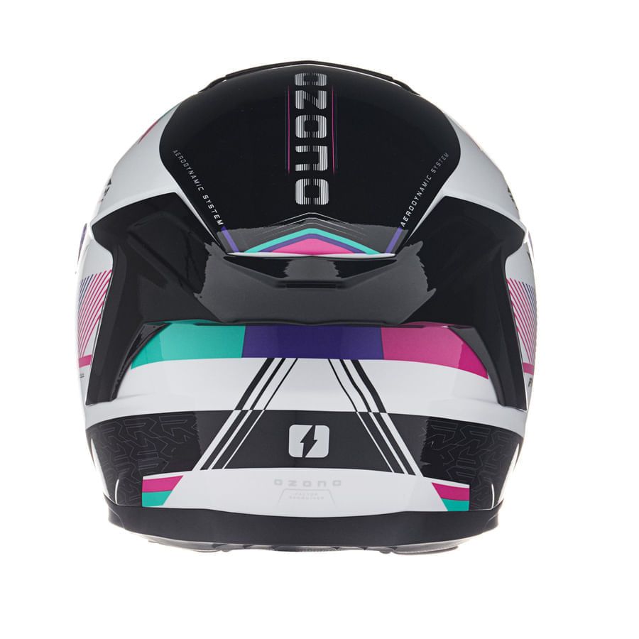 Casco MAC 956 Ozono Ram Blanco / Rosa / Brillo