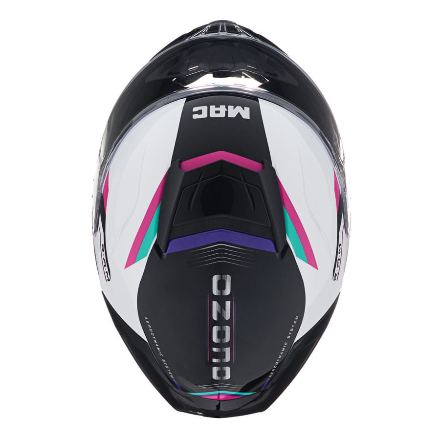 Casco MAC 956 Ozono Ram Blanco / Rosa / Brillo