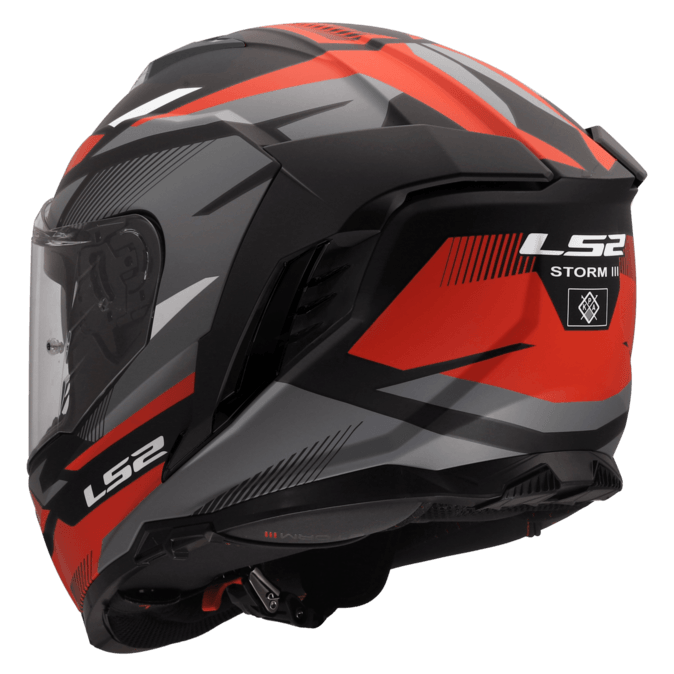 Casco LS2 818 Storm III Komai Negro / Rojo / Mate