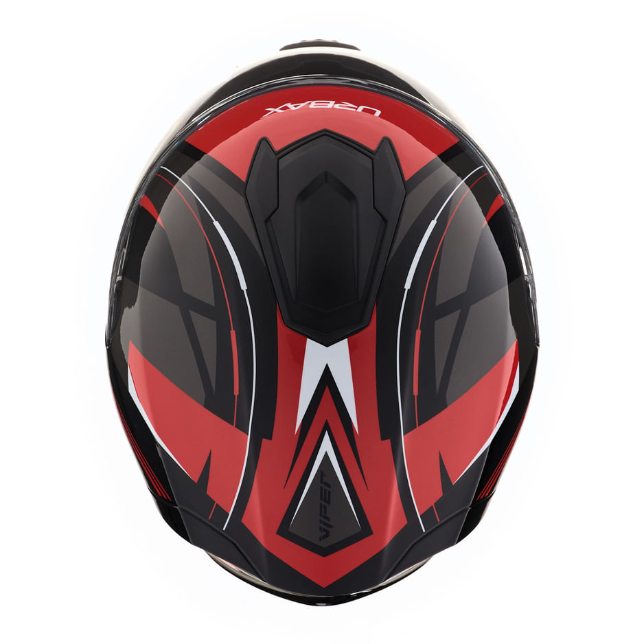 Casco Urbax 018 Mito Viper Negro / Rojo / Brillo