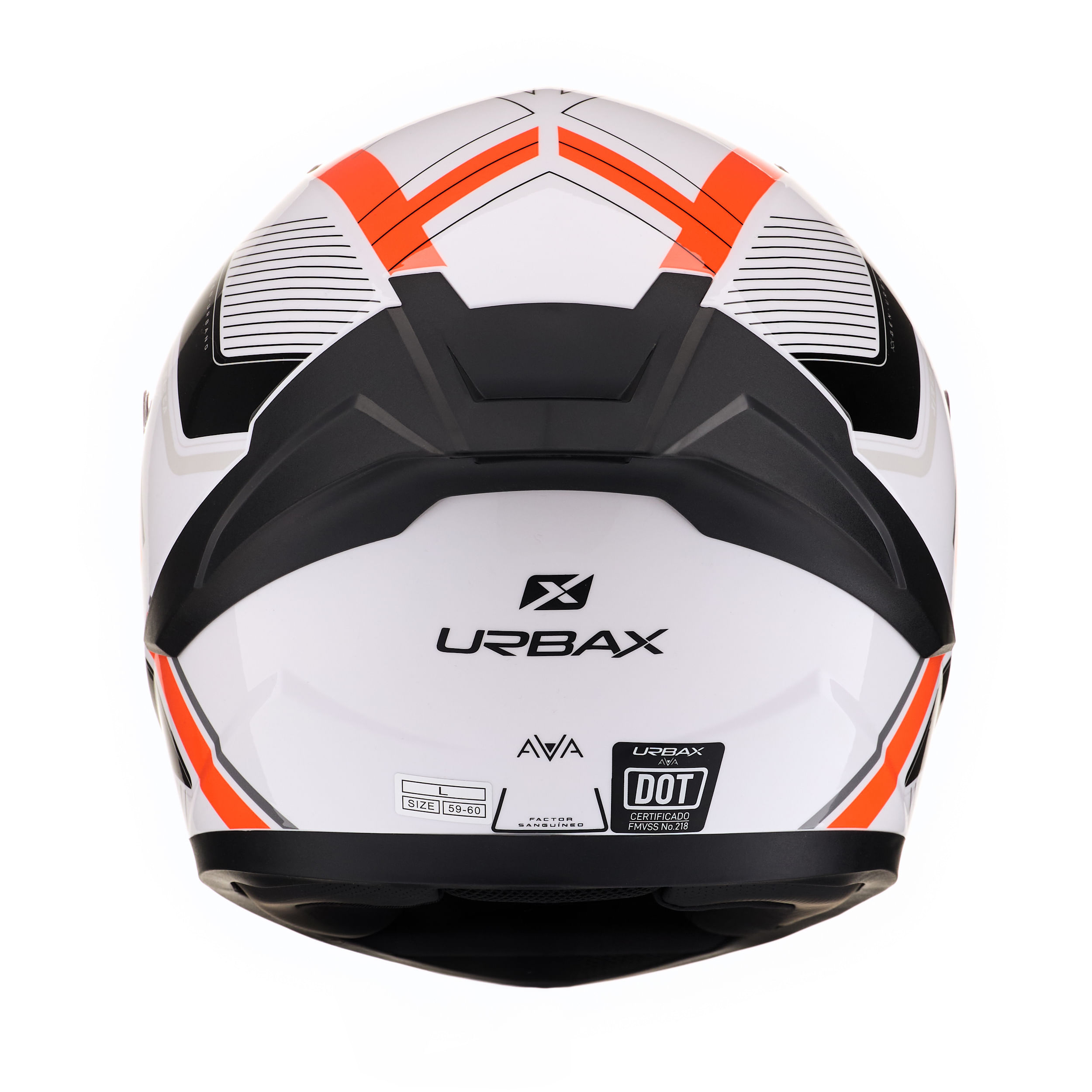 Casco Urbax 313 Ava Sirca Blanco / Rojo / Brillo