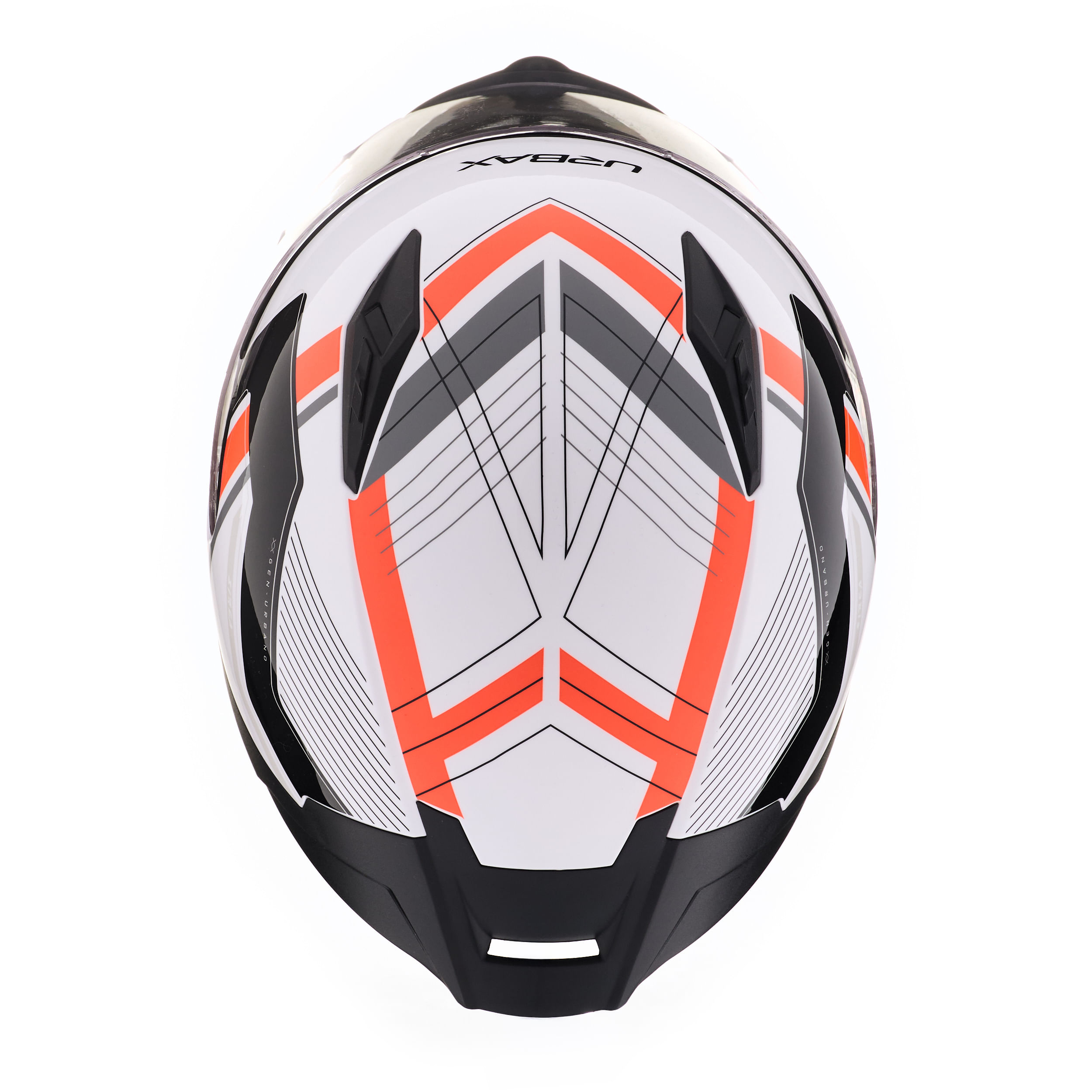 Casco Urbax 313 Ava Sirca Blanco / Rojo / Brillo