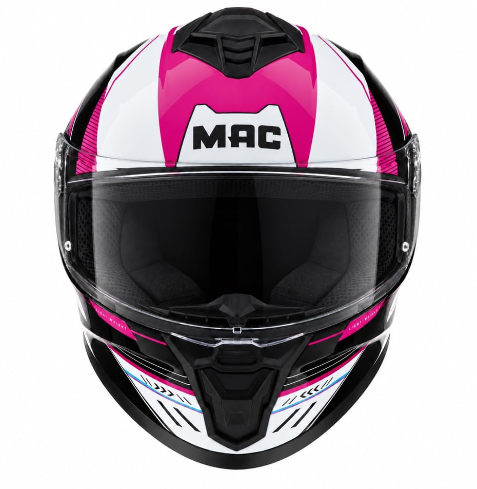 Casco MAC 801 Starter Aretha Rosa / Brillo