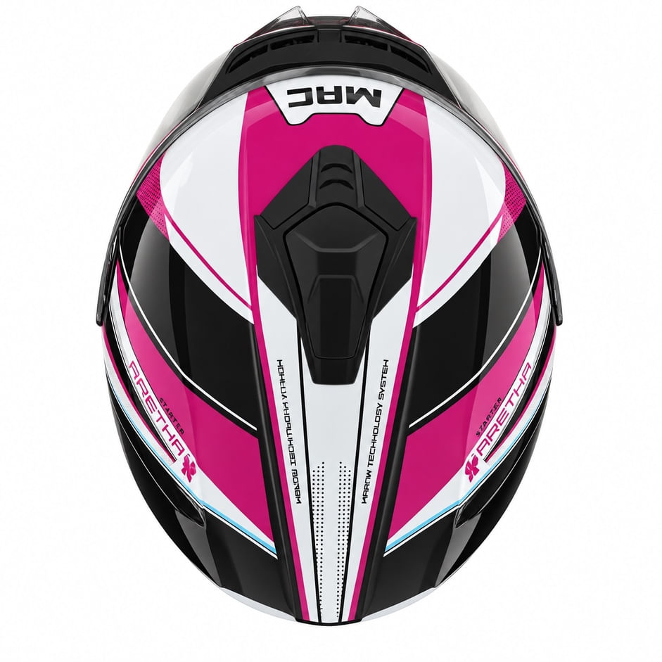 Casco MAC 801 Starter Aretha Rosa / Brillo